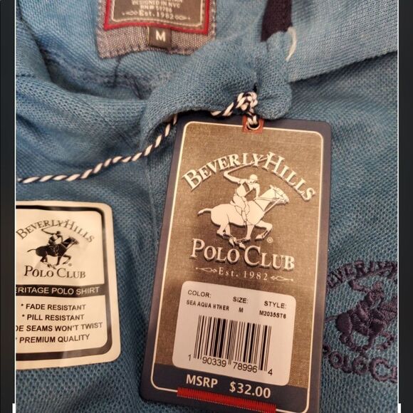 Us Polo Association Men Blue Medium Polo Shirt - Picture 3 of 3